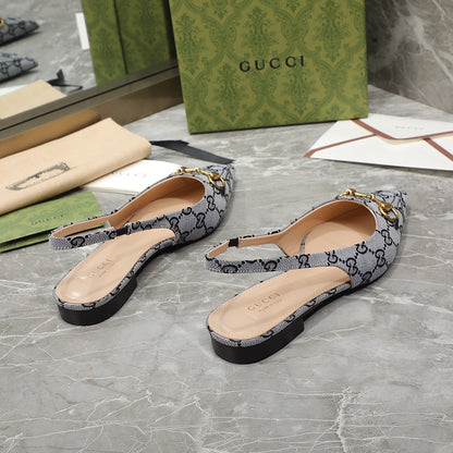 GG  Flat Sandals Grey caro