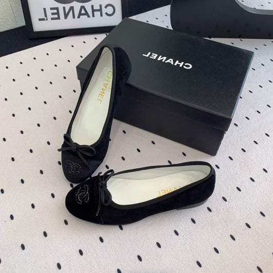 BALLET FLAT BLACK VELVET