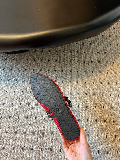 ALAIA MARY JANE SHOES IN CHERRY RED ZP CUSTOM STRAW AND DENIM