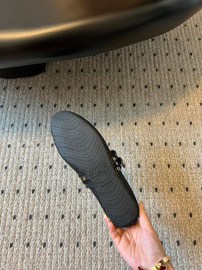 ALAIA MARY JANE SHOES IN BLACK ZP CUSTOM STRAW AND DENIM