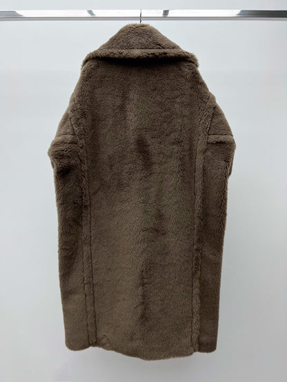 Women’s Max Mara Style Long Teddy Bear Coat – Style 112