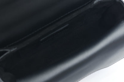 JOLIE TOP HANDLE BAG 19 IN BLACK CANNAGE CALFSKIN