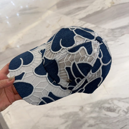 LACE FLORAL BASEBALL HAT 672632