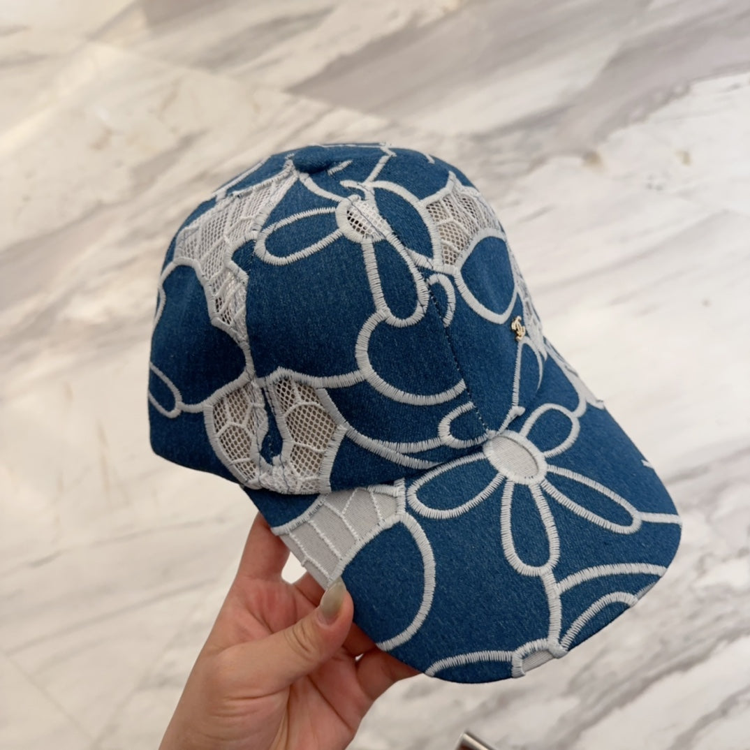 LACE FLORAL BASEBALL HAT 672633