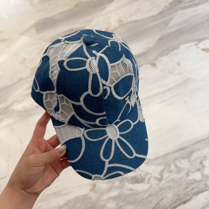 LACE FLORAL BASEBALL HAT 672633