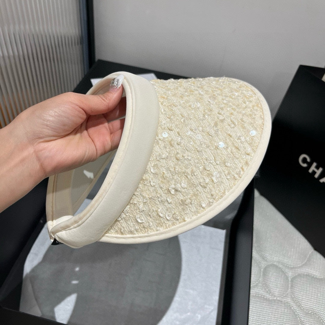 CC SUN HAT MODEL IVORY WITH SEQUINS 673927