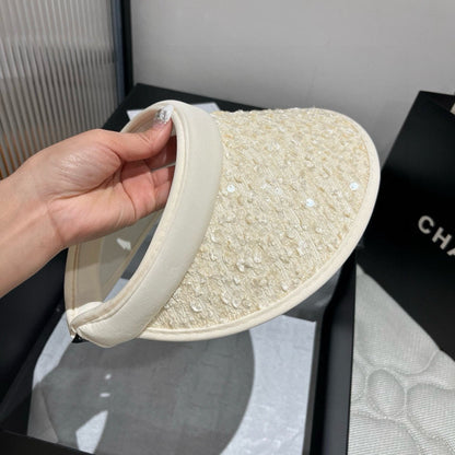CC SUN HAT MODEL IVORY WITH SEQUINS 673927