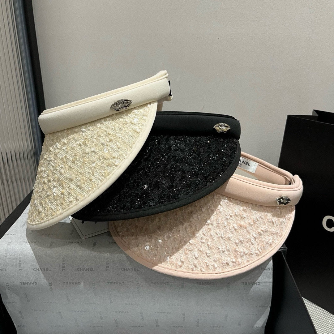 CC SUN HAT MODEL IVORY WITH SEQUINS 673927