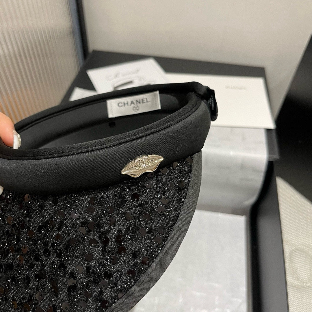 CC SUN HAT MODEL BLACK WITH SEQUINS 673928
