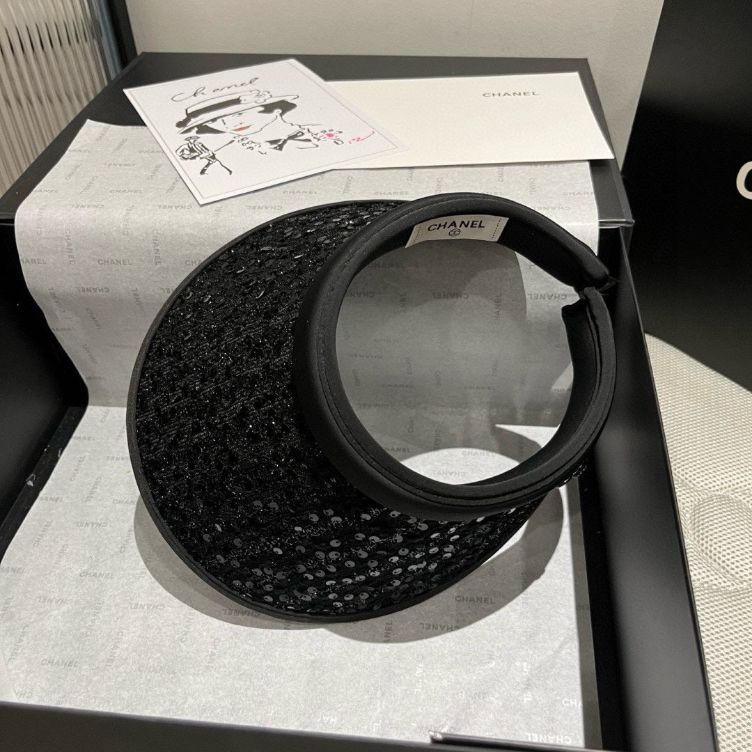 CC SUN HAT MODEL BLACK WITH SEQUINS 673928