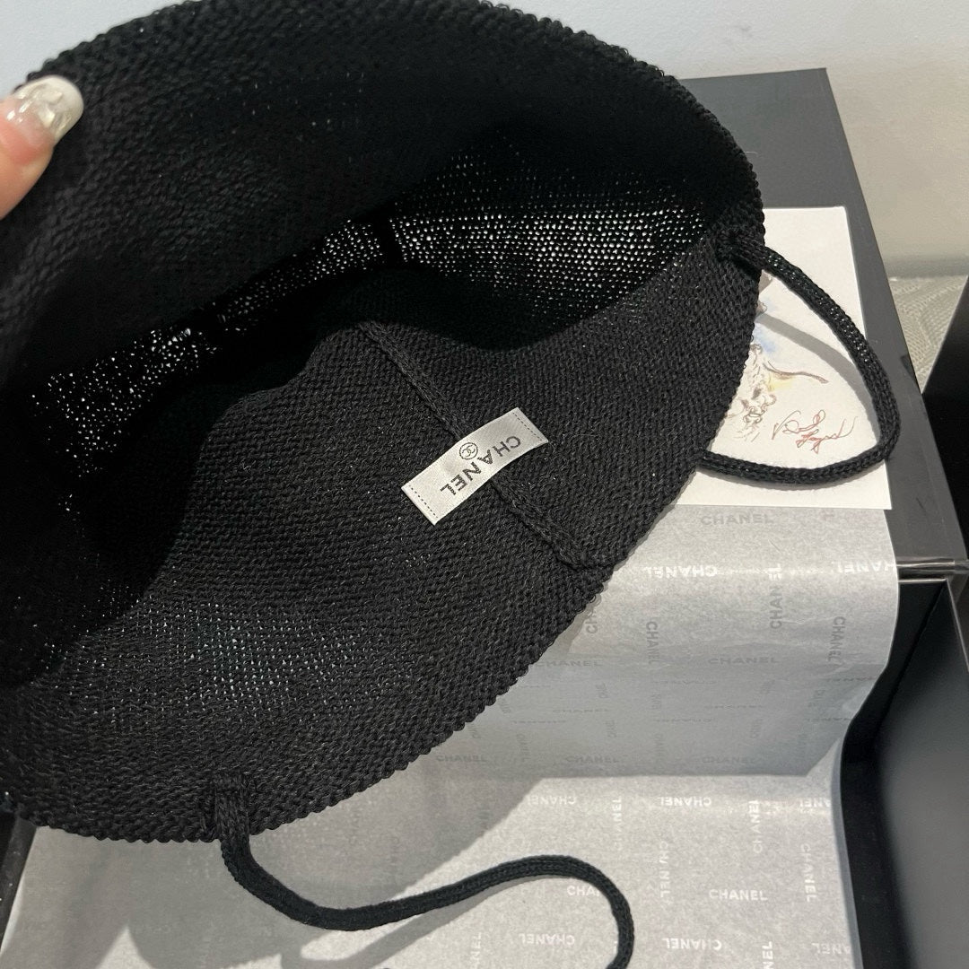 WOVEN BUCKET HAT BLACK 673998