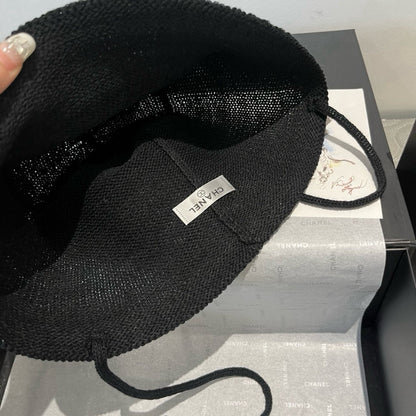 WOVEN BUCKET HAT BLACK 673998