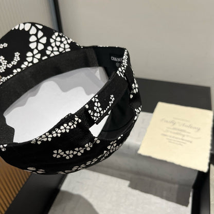 BASEBALL HAT BLACK PATTERN 674031