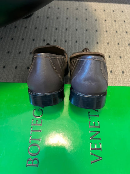 BOTTEGA VENETA 26S LOAFERS IN CHOCOLATE BROWN LAMBSKIN