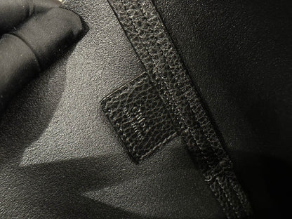 Chlo Spin tote bag in black grained leather