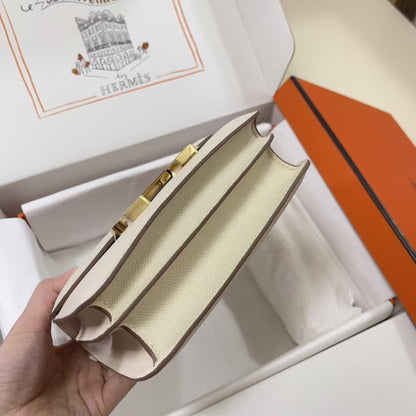 CONSTANCE 18 MILKY WHITE EPSOM GOLD HARDWARE