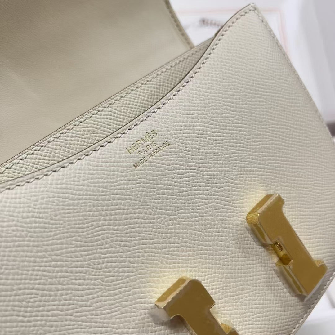 CONSTANCE 18 MILKY WHITE EPSOM GOLD HARDWARE