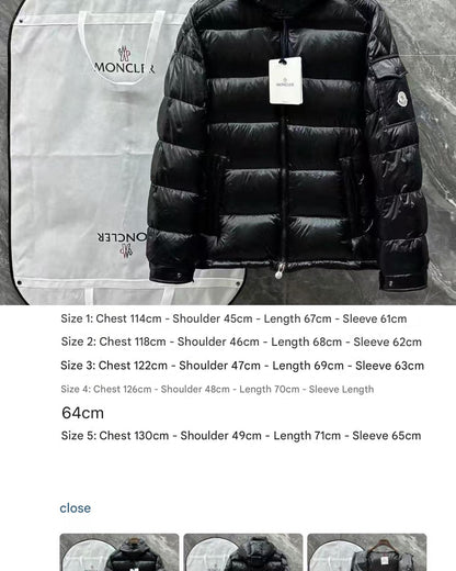 Moncler Style Puffer Jacket in Black