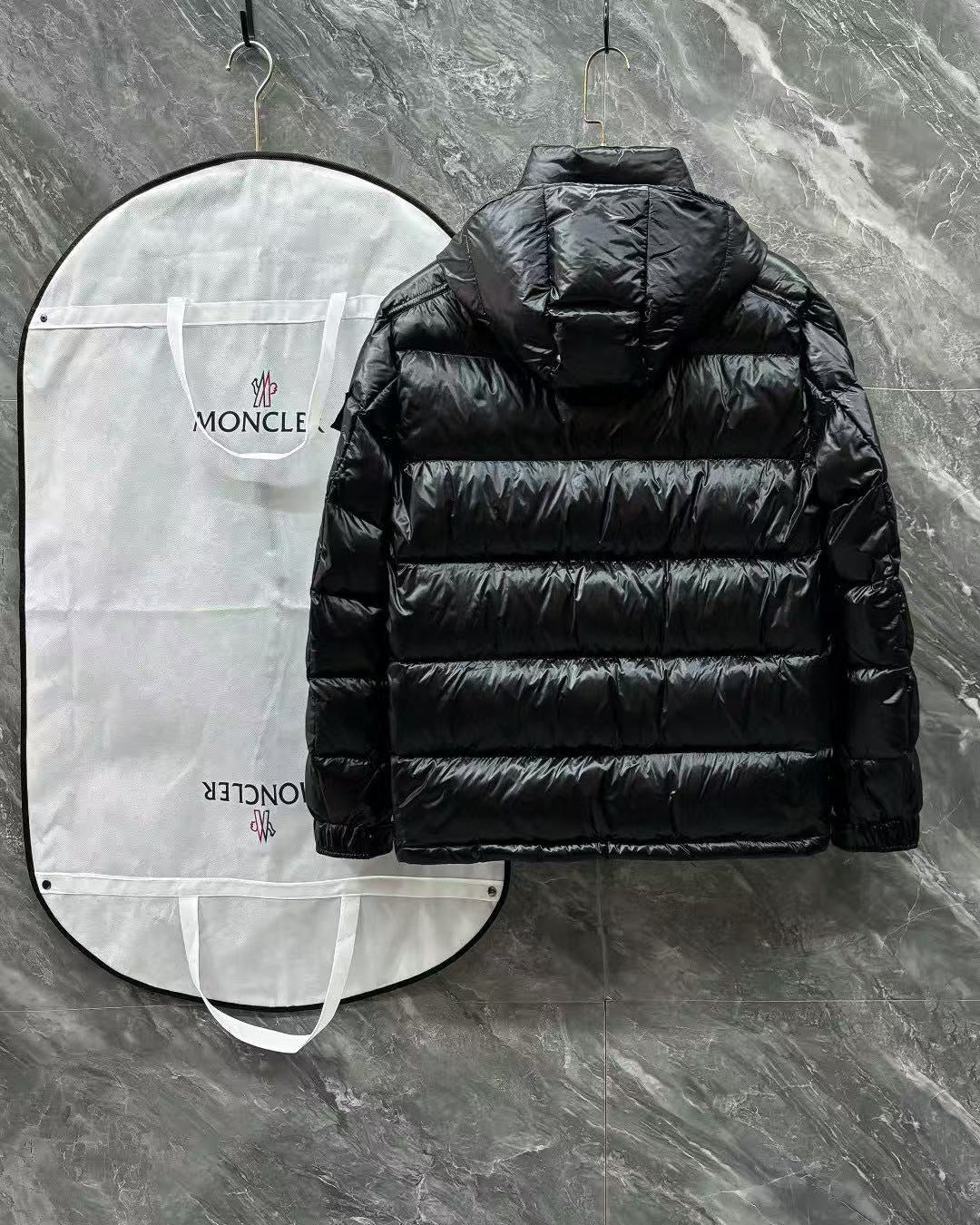 Moncler Style Puffer Jacket in Black