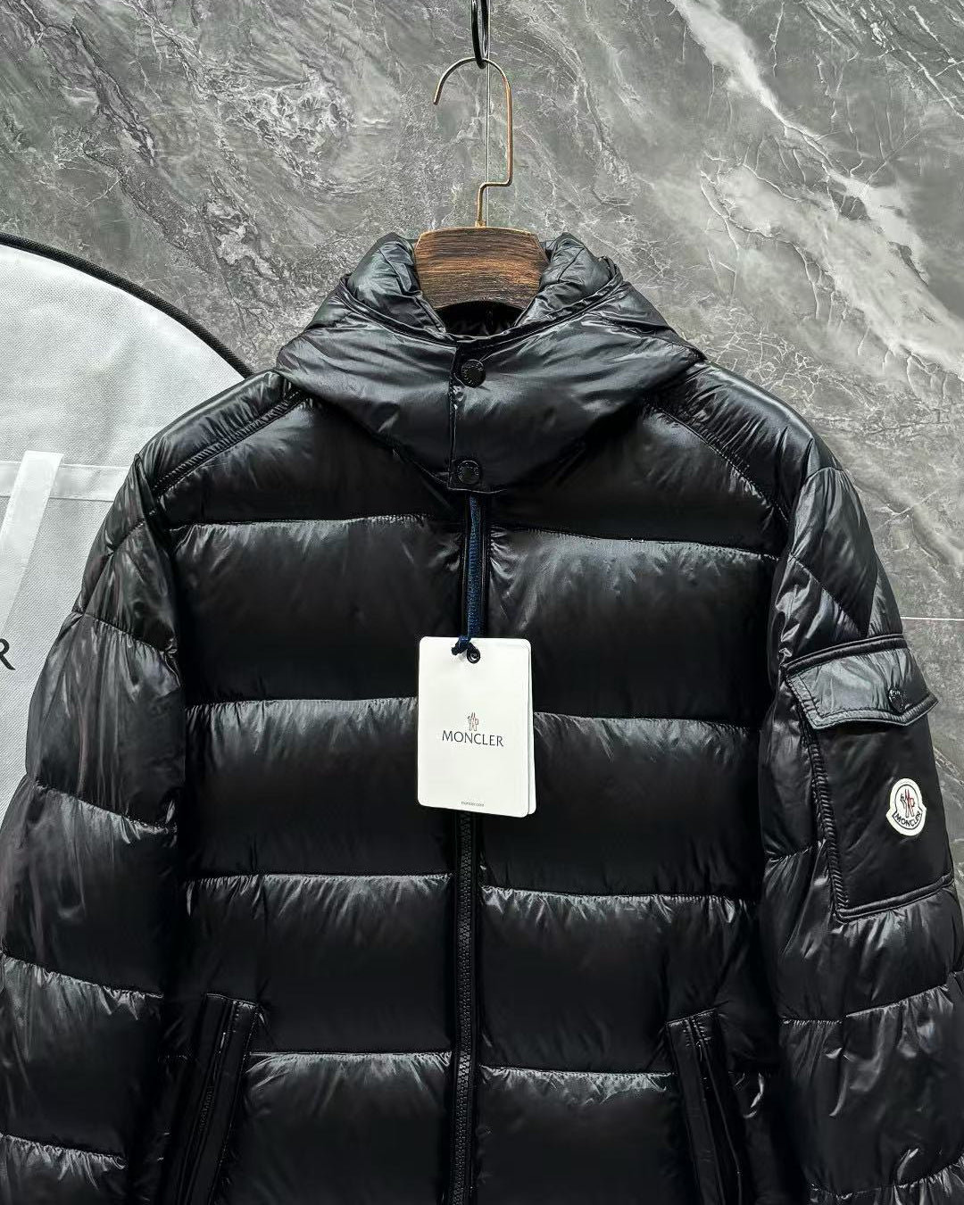 Moncler Style Puffer Jacket in Black