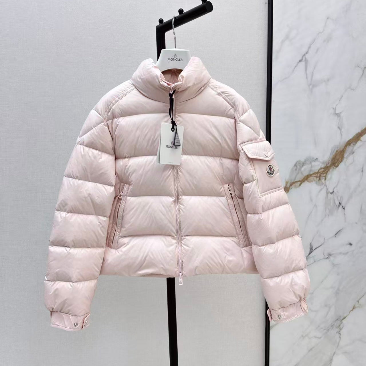 Moncler Style Light Pink Puffer Jacket – Style
