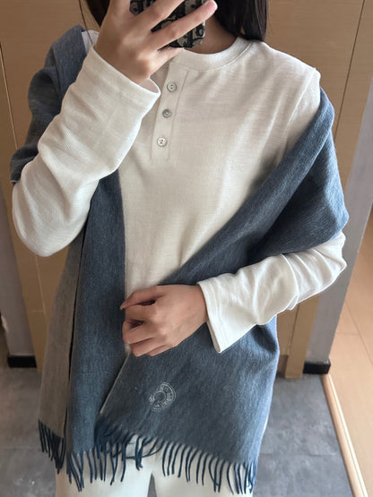 HERMES 25S SCARF 190 IN CASHMERE 854637