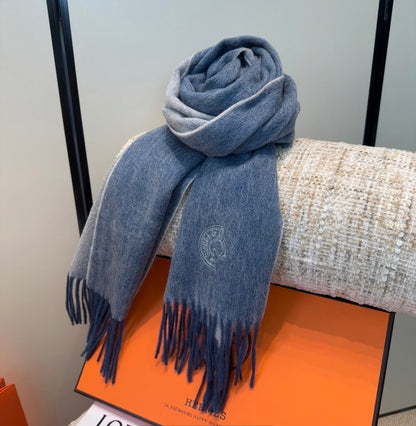 HERMES 25S SCARF 190 IN CASHMERE 854637