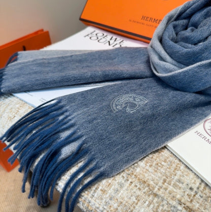 HERMES 25S SCARF 190 IN CASHMERE 854637