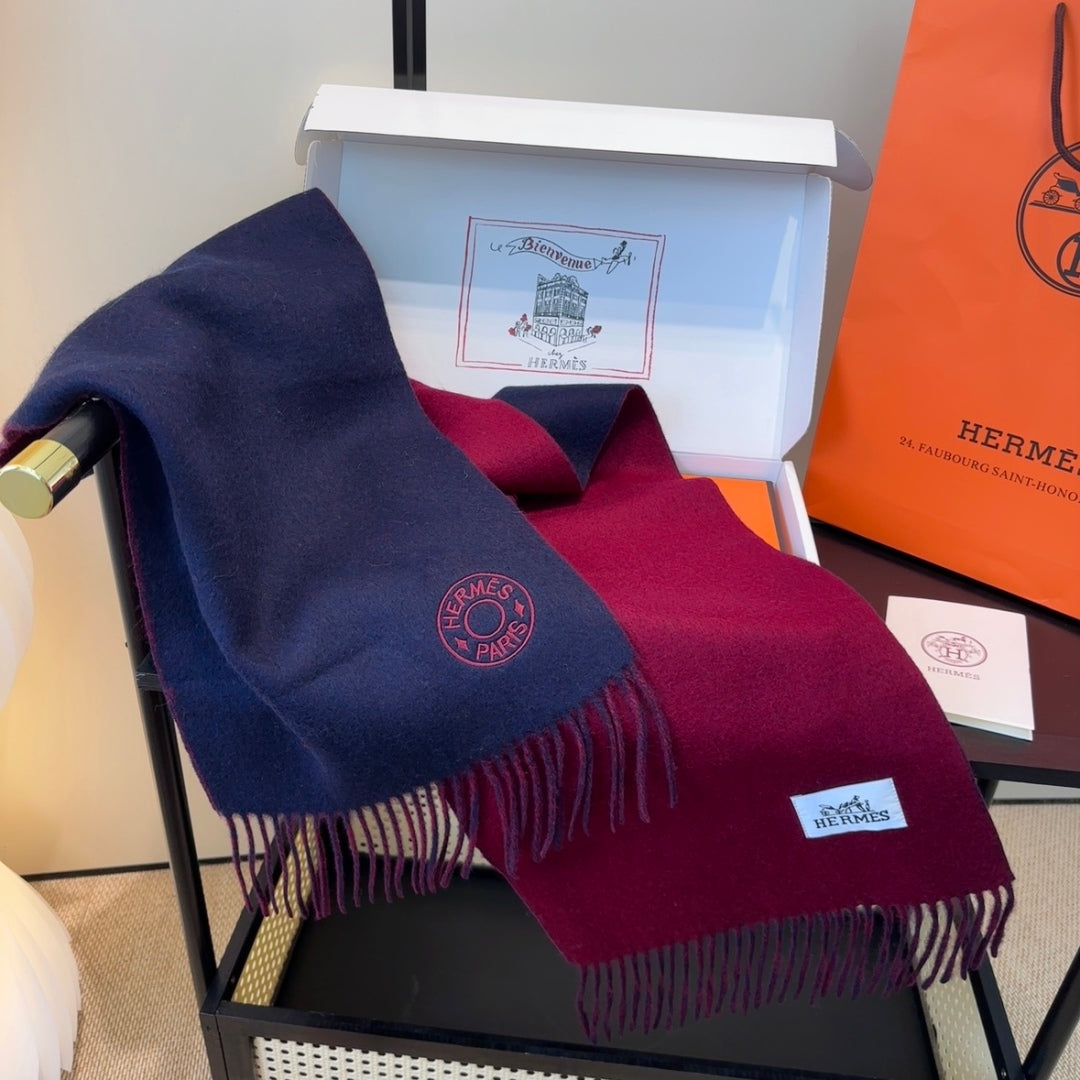HERMES 25S SCARF 190 IN CASHMERE 854619