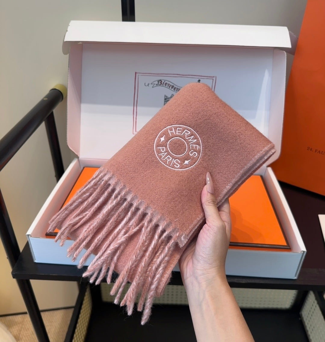 HERMES 25S SCARF 190 IN CASHMERE 854621