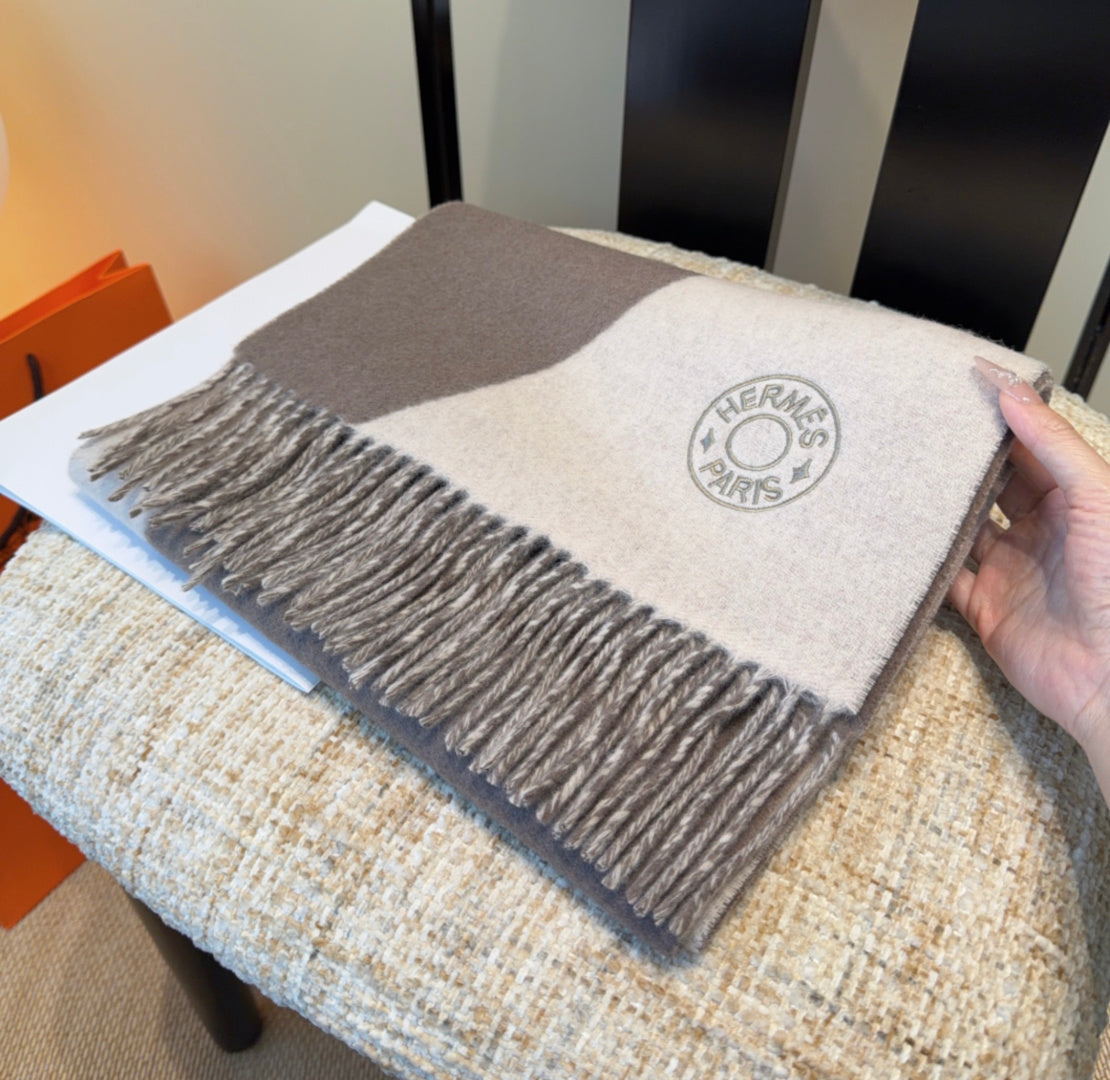 HERMES 25S SCARF 190 IN CASHMERE 989784