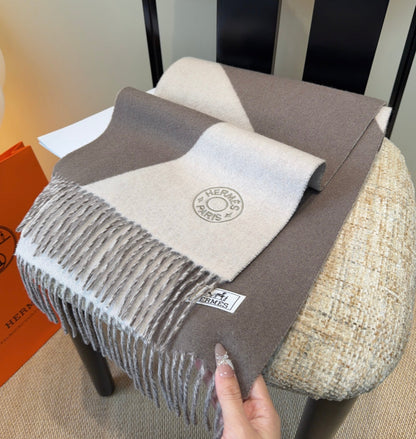 HERMES 25S SCARF 190 IN CASHMERE 989784