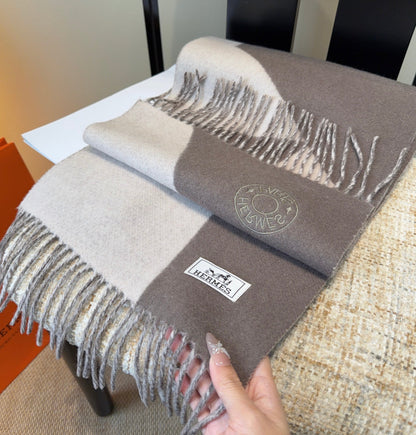 HERMES 25S SCARF 190 IN CASHMERE 989784