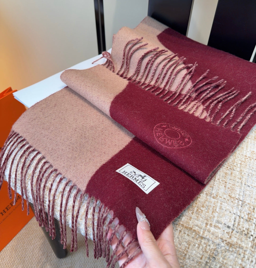 HERMES 25S SCARF 190 IN CASHMERE 989785