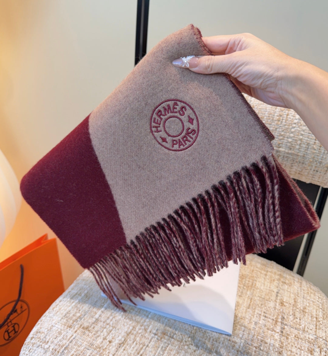 HERMES 25S SCARF 190 IN CASHMERE 989785