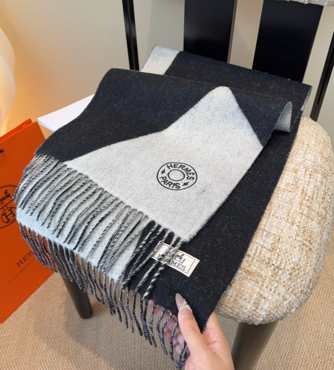 HERMES 25S SCARF 190 IN CASHMERE 989786