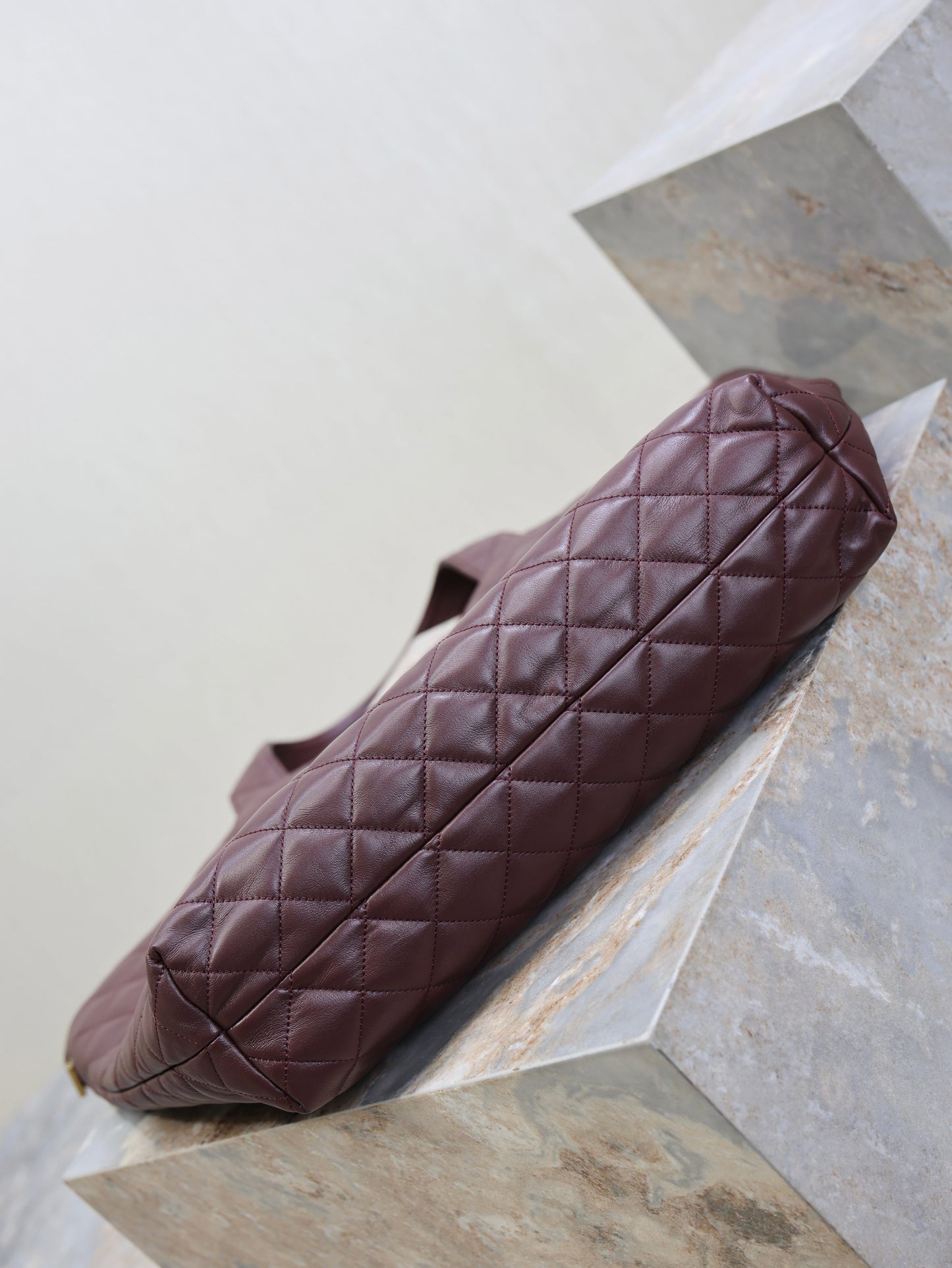 YSL 25S ICARE 27 IN ROUGE CABERNET QUILTED CALFSKIN GOLD HARDWRE