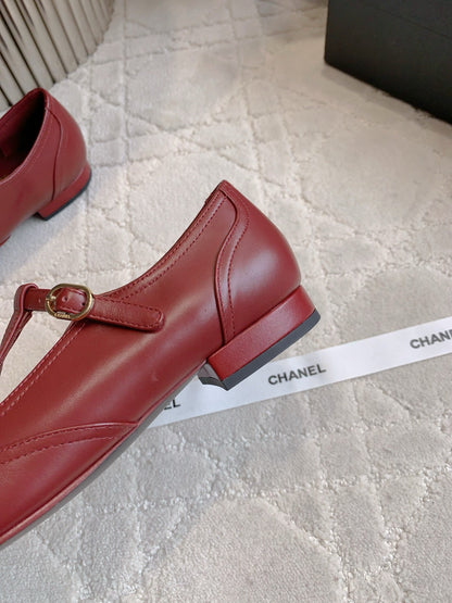 CHANEL 25S MARY JANE IN BLACK AND ROSEWOOD CALFSKIN GOLD HARDWARE