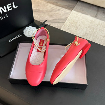 Double Strap Chunky Heel Mary Jane Shoes Red Pink