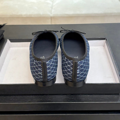 BALLET FLATS IN AEGEAN BLUE MONOGRAM DENIM