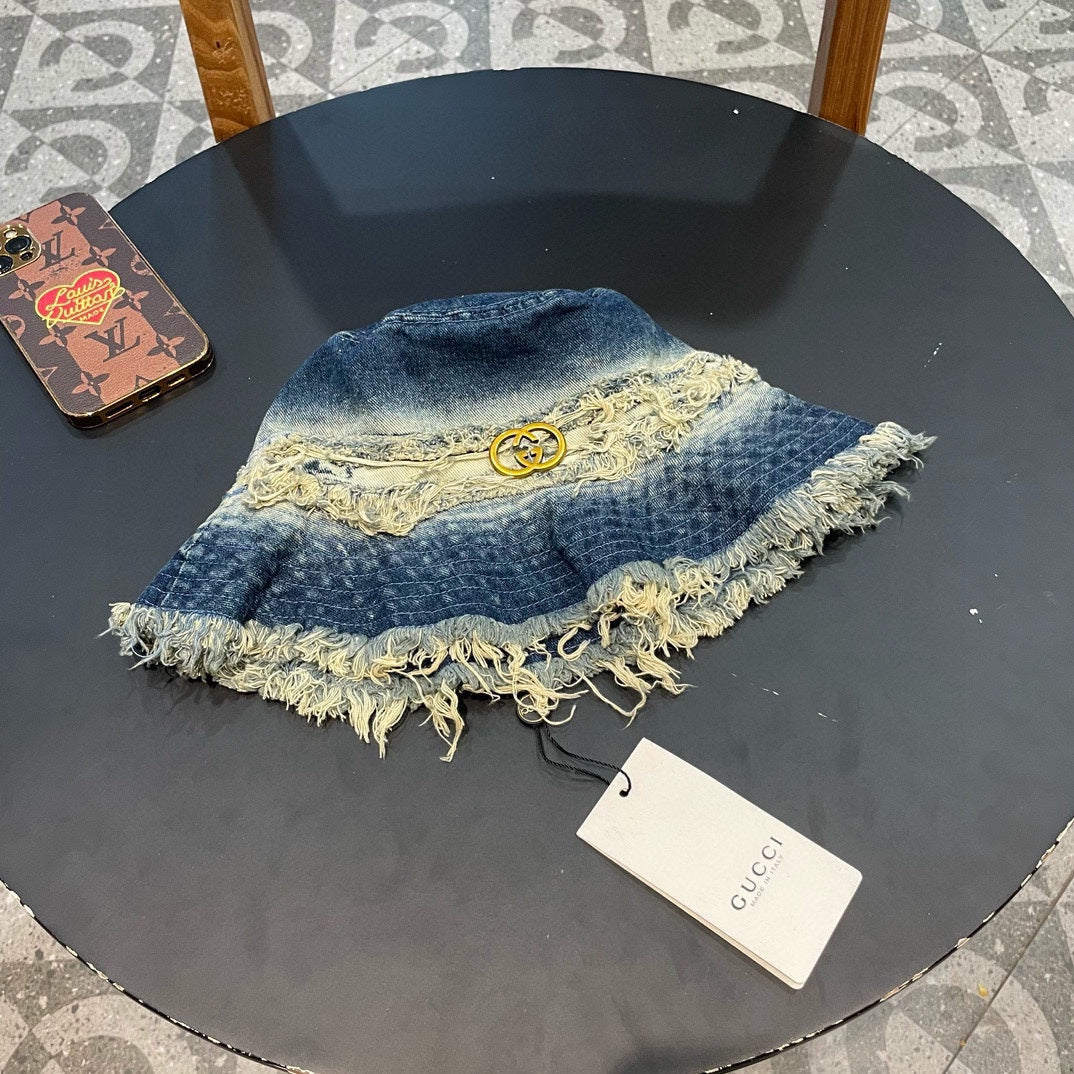 BUCKET HAT IN AEGEAN BLUE DENIM 346893