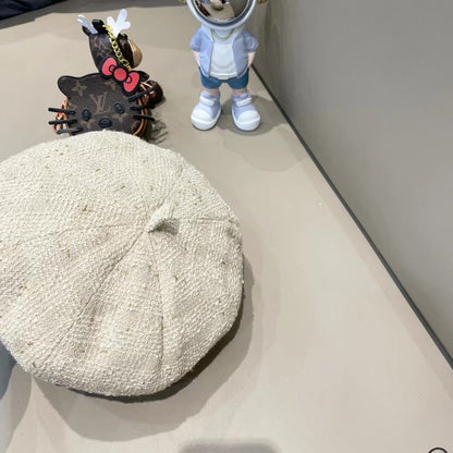 BERRET HAT IN WHITE CREAM TWEED 394274