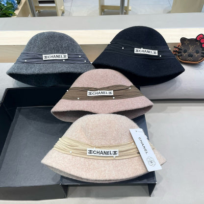 BUCKET HAT IN BISQUE BEIGE WOOL BLEND 426246