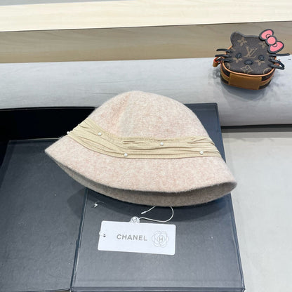 BUCKET HAT IN BISQUE BEIGE WOOL BLEND 426246