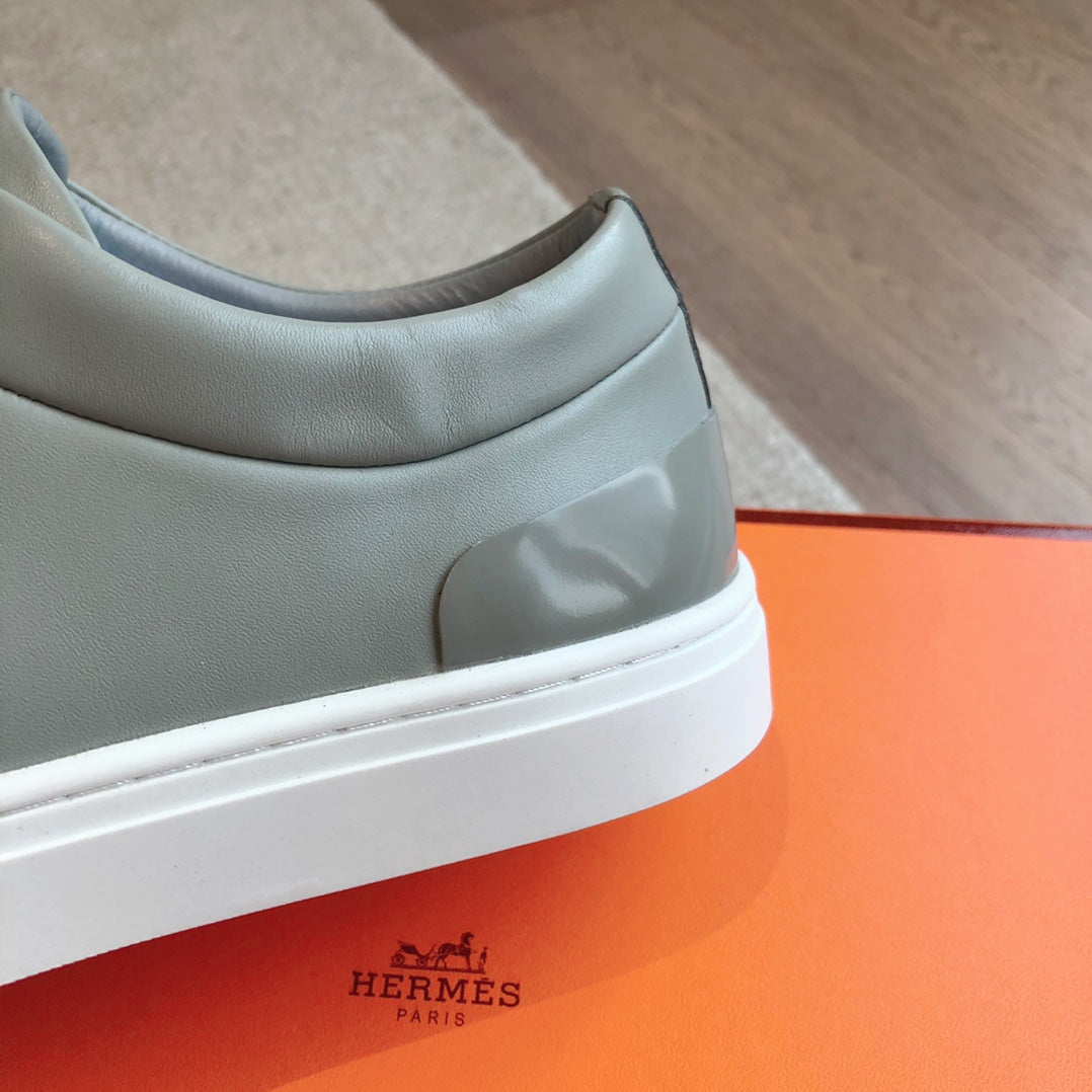 IRWIN SNEAKER LIGHT GRAY CALFSKIN