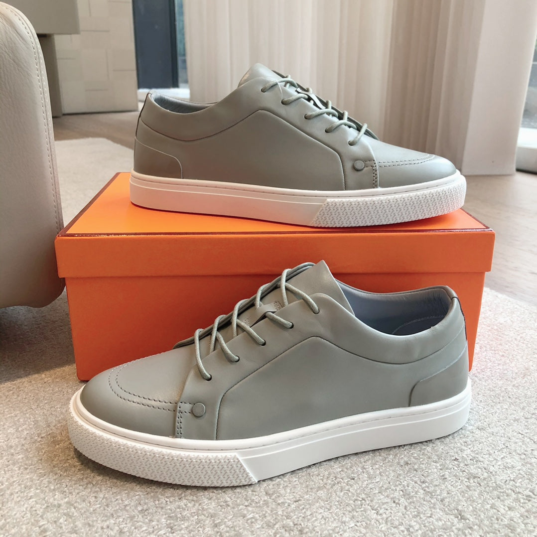 IRWIN SNEAKER LIGHT GRAY CALFSKIN