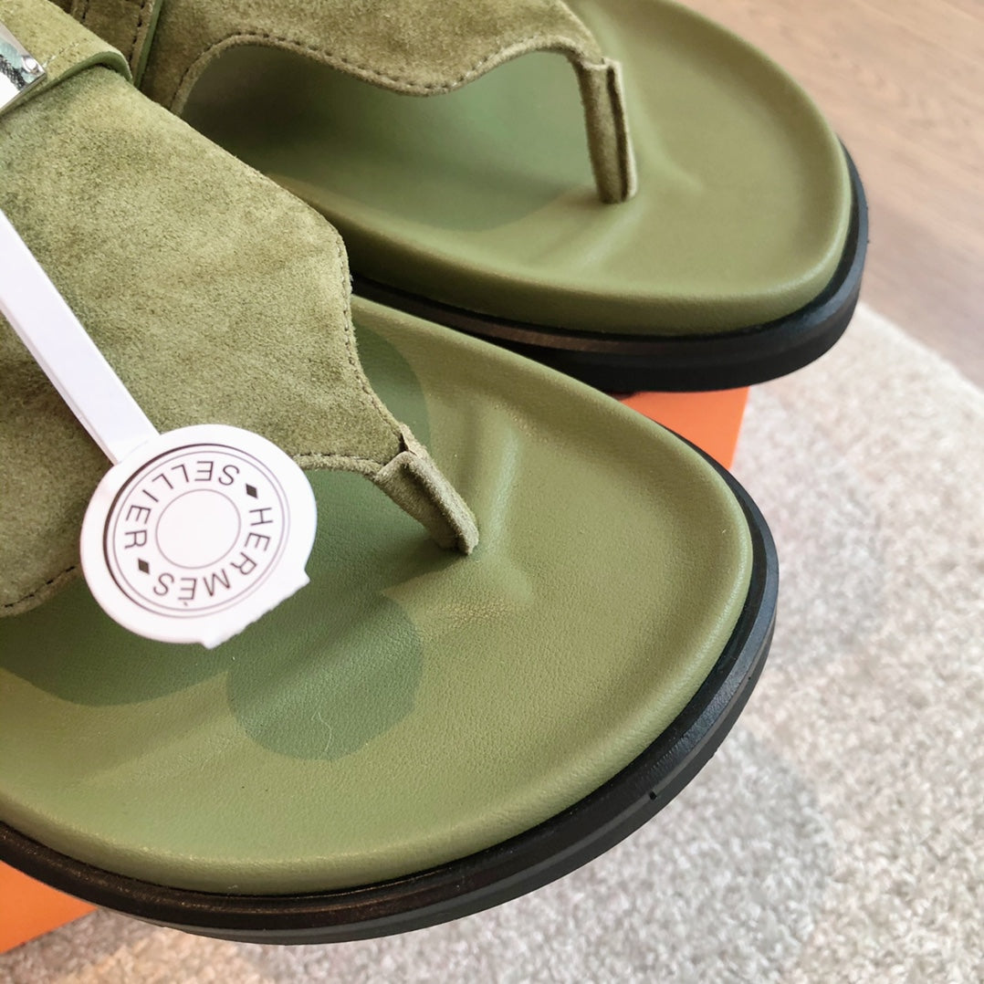EMPIRE SANDAL LIGHT ARMY SUEDE