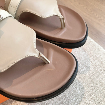 EMPIRE SANDAL LIGHT BROWN MIX CREAM CALFSKIN