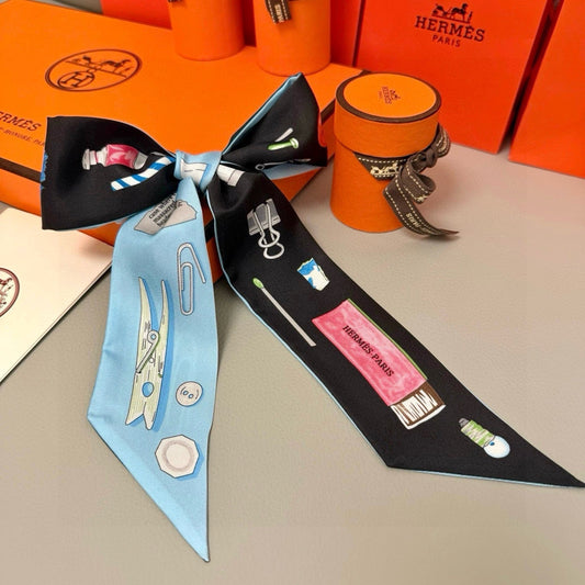 HERMES 25S SCARF TWILLY 86 IN SILK 987338