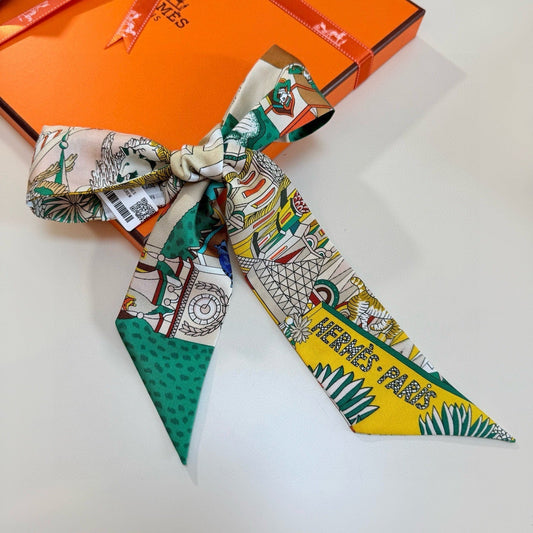 HERMES 25S NECKERCHIEF 86 IN SILK 989358